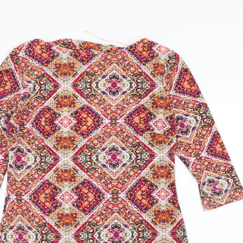 Atmosphere Womens Multicoloured Floral Polyester Shift  Size 10  Round Neck Pullover