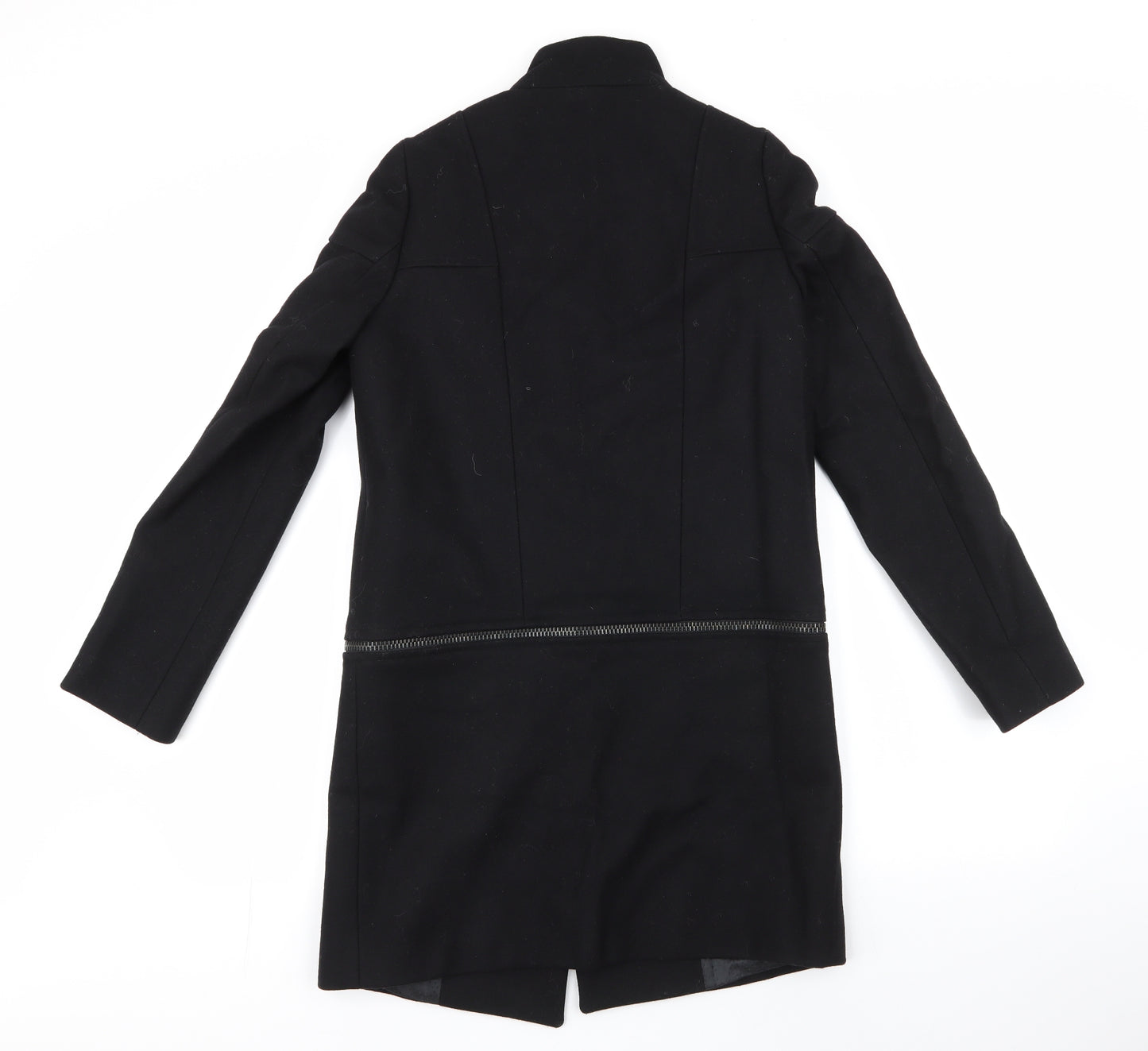 Les Petites Womens Black   Overcoat Coat Size M  Button - removable zip