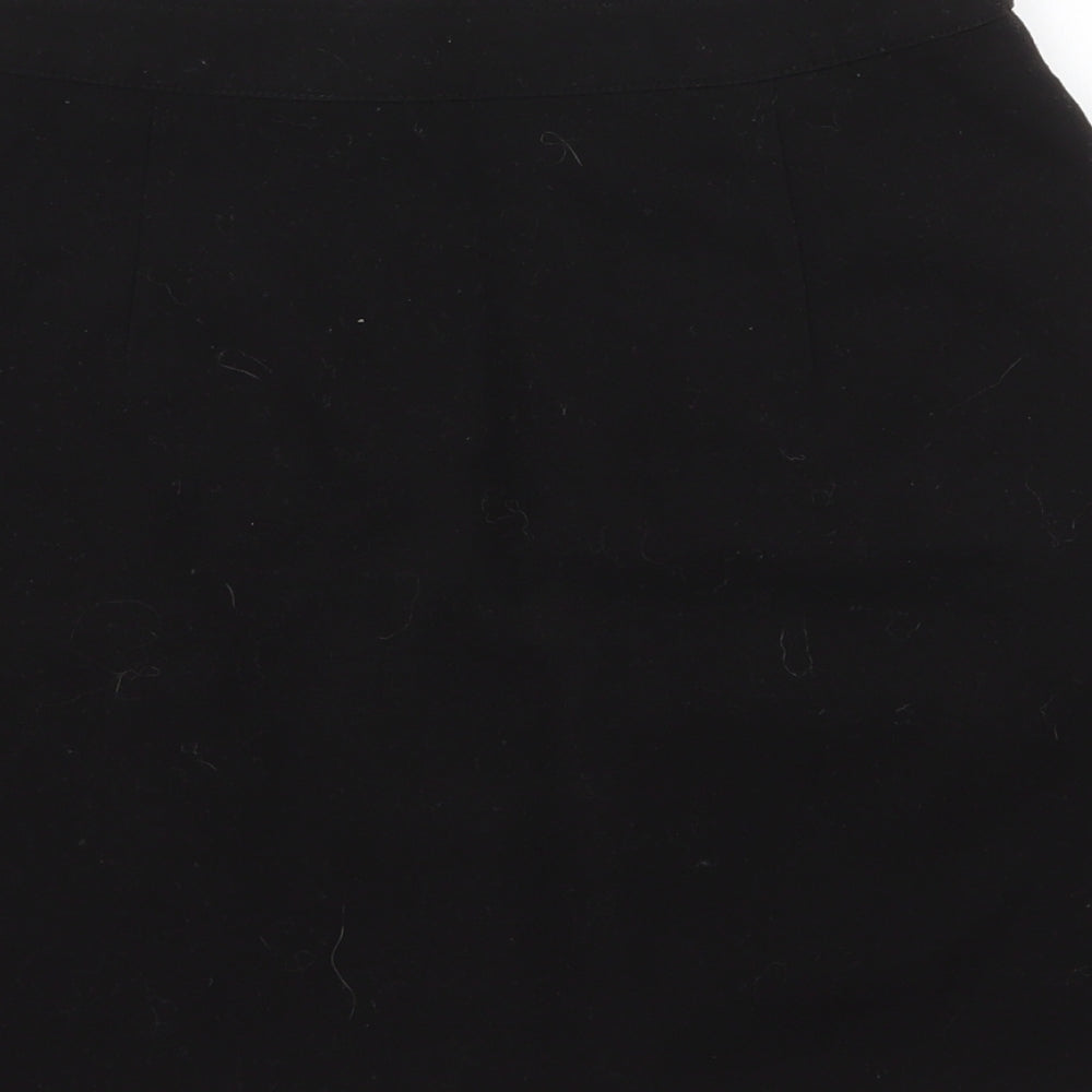 New Look Womens Black  Polyester Mini Skirt Size 8   Zip