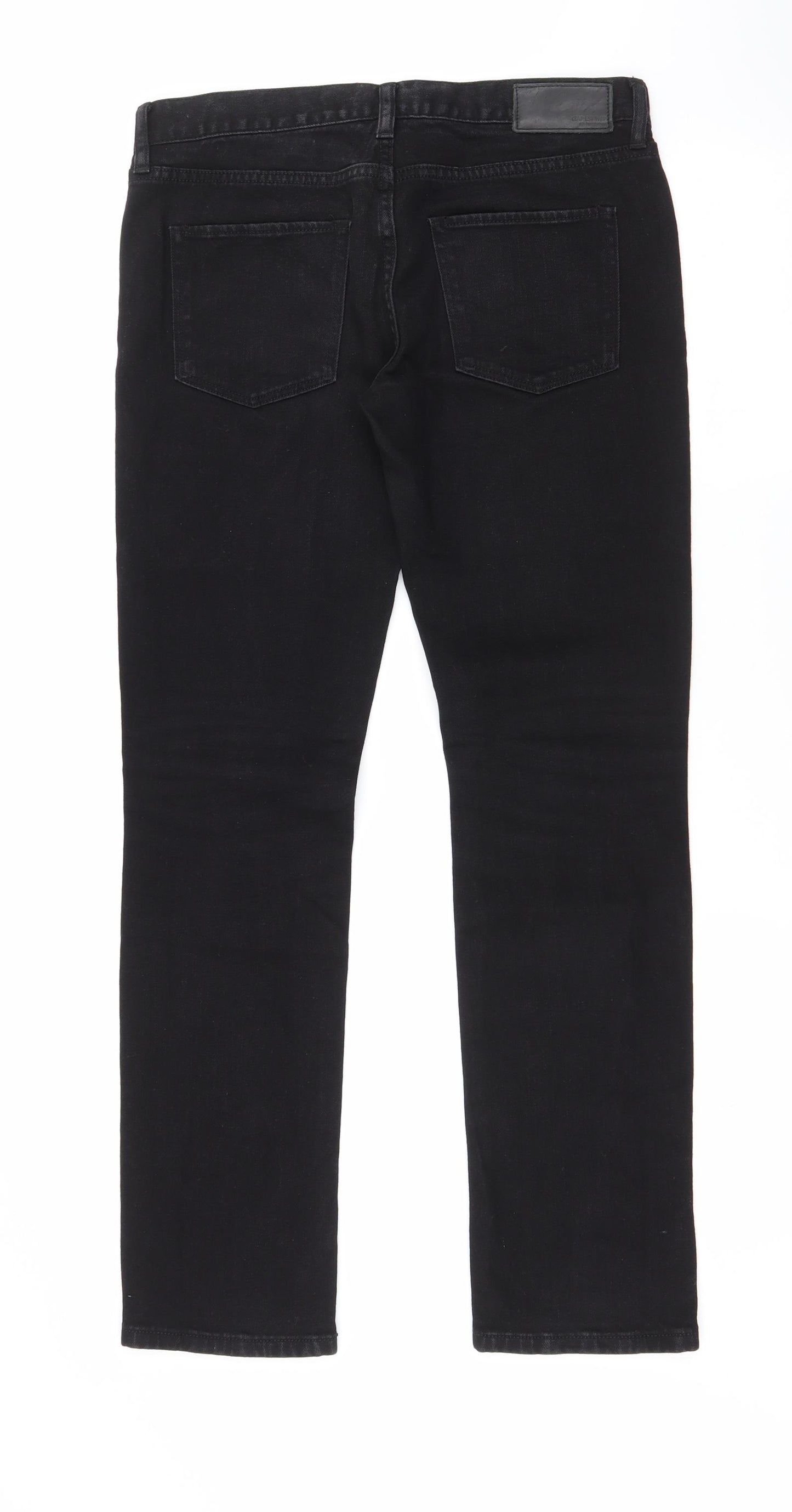 Gap Mens Black  Cotton Straight Jeans Size 28 in L32 in Regular Zip