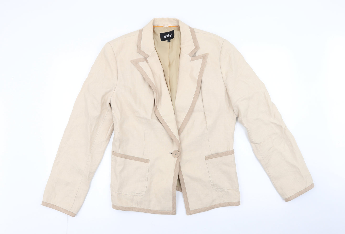 Per Una Womens Ivory   Jacket Blazer Size 14  Button