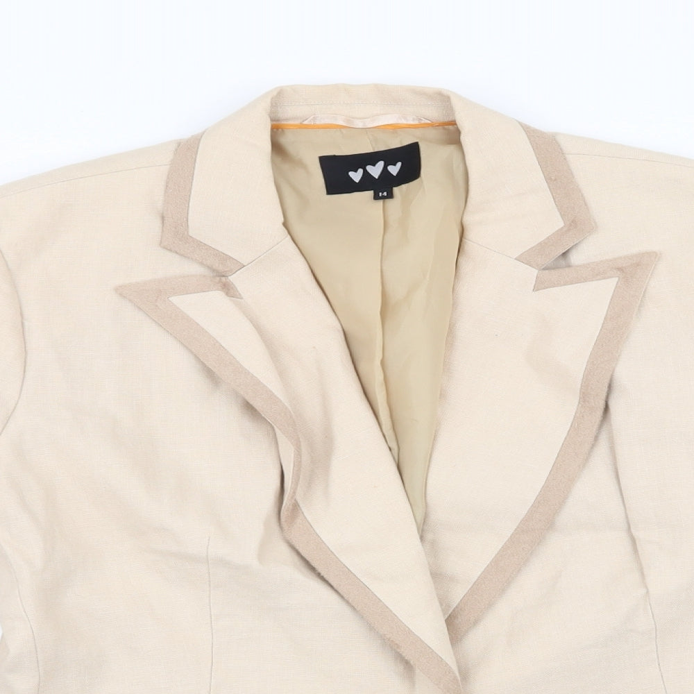 Per Una Womens Ivory   Jacket Blazer Size 14  Button