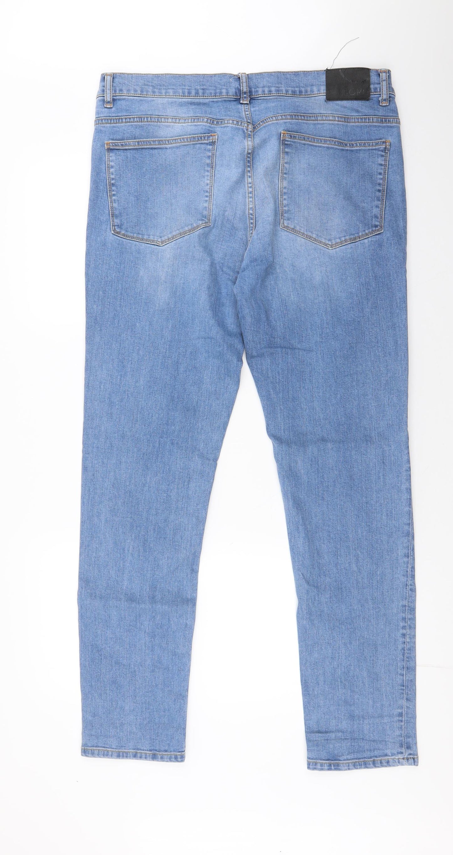 Kiomi Mens Blue  Polyester Skinny Jeans Size 36 in L32 in Regular Zip