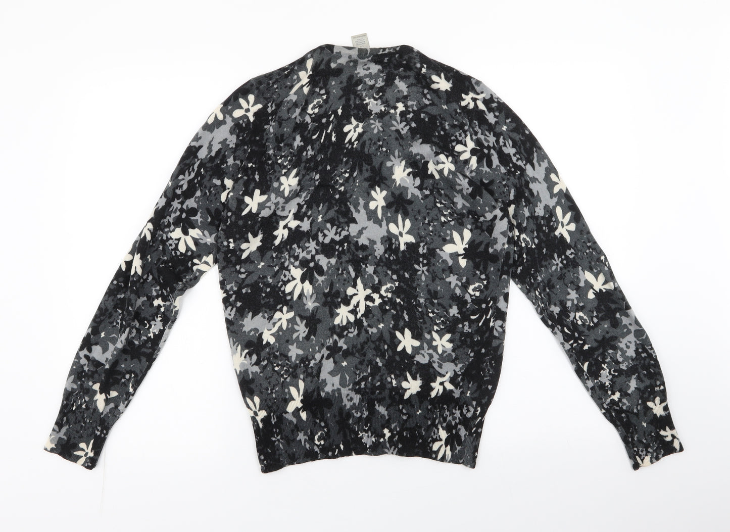 Gap Womens Multicoloured Round Neck Floral Wool Cardigan Jumper Size L