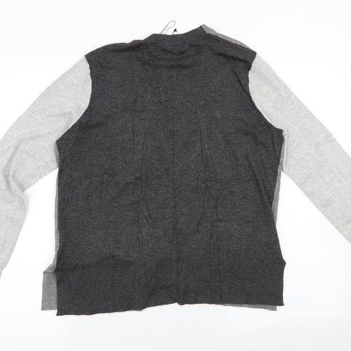 Marks and Spencer Womens Grey   Viscose Cardigan Jumper Size 12