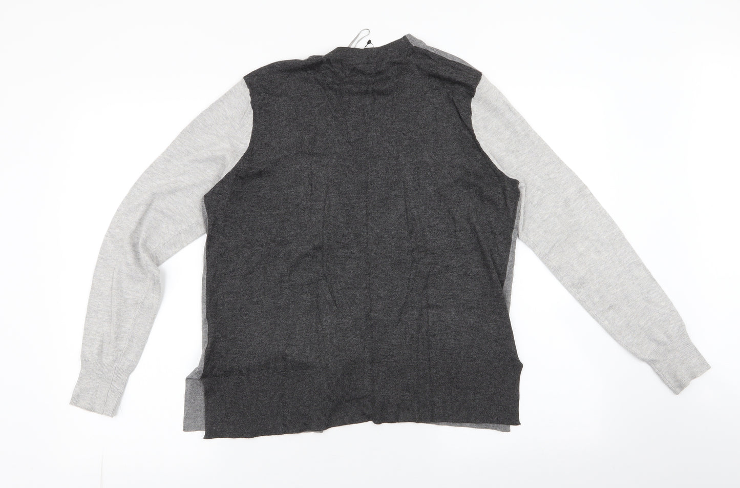 Marks and Spencer Womens Grey   Viscose Cardigan Jumper Size 12