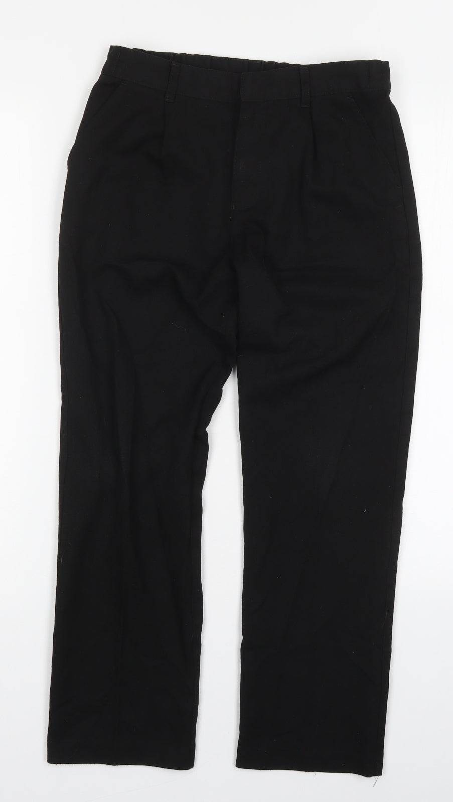 F&F Boys Black  Polyester Dress Pants Trousers Size 10-11 Years  Regular Hook & Eye