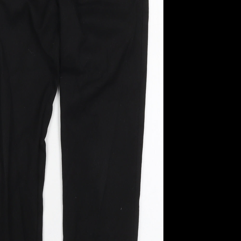 F&F Boys Black  Polyester Dress Pants Trousers Size 10-11 Years  Regular Hook & Eye