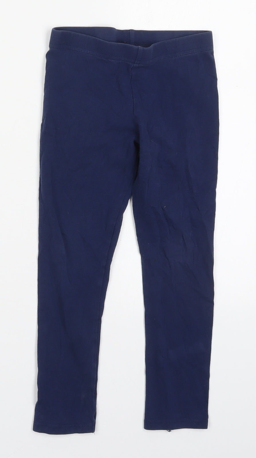 F&F Girls Blue  Cotton Carrot Trousers Size 6-7 Years  Regular