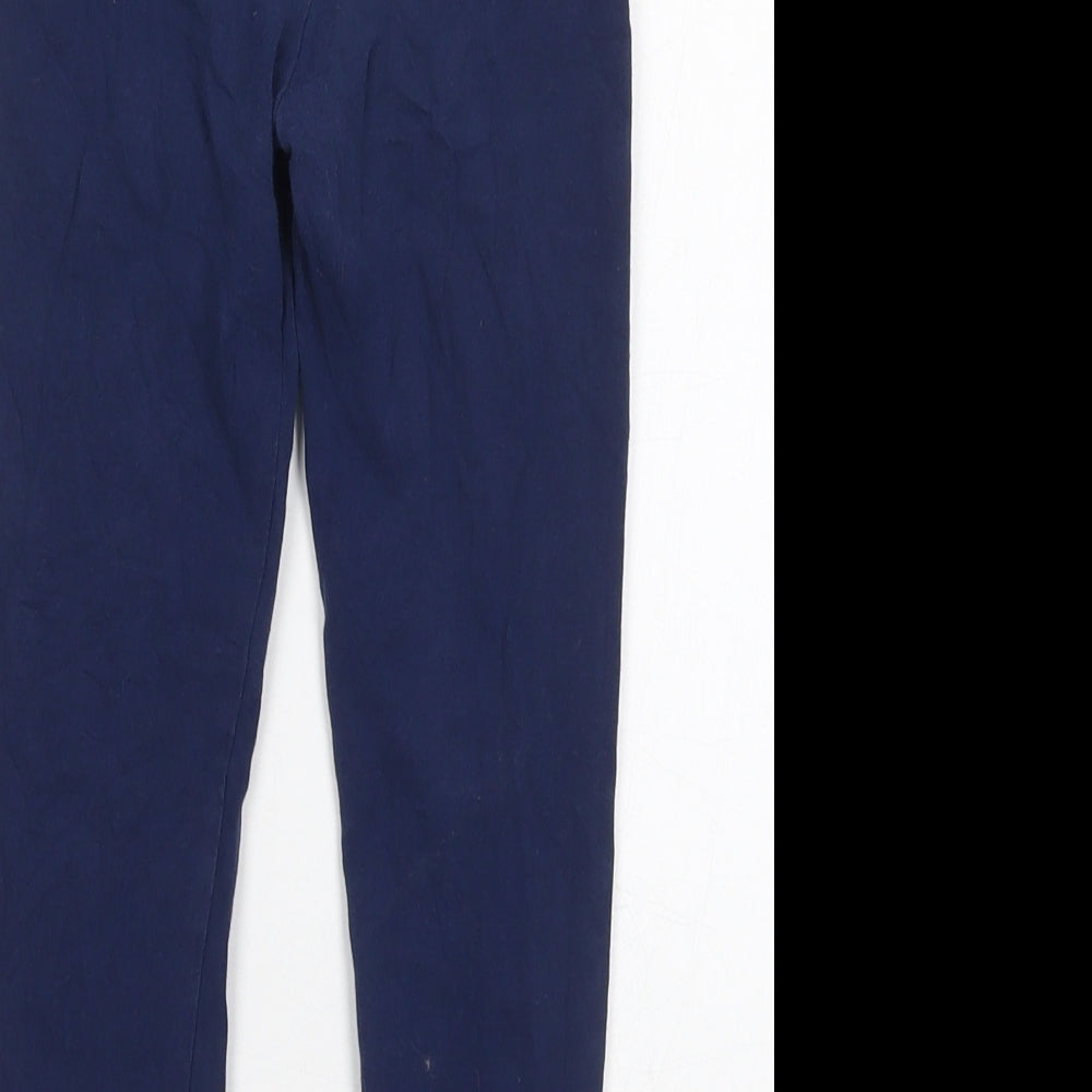 F&F Girls Blue  Cotton Carrot Trousers Size 6-7 Years  Regular