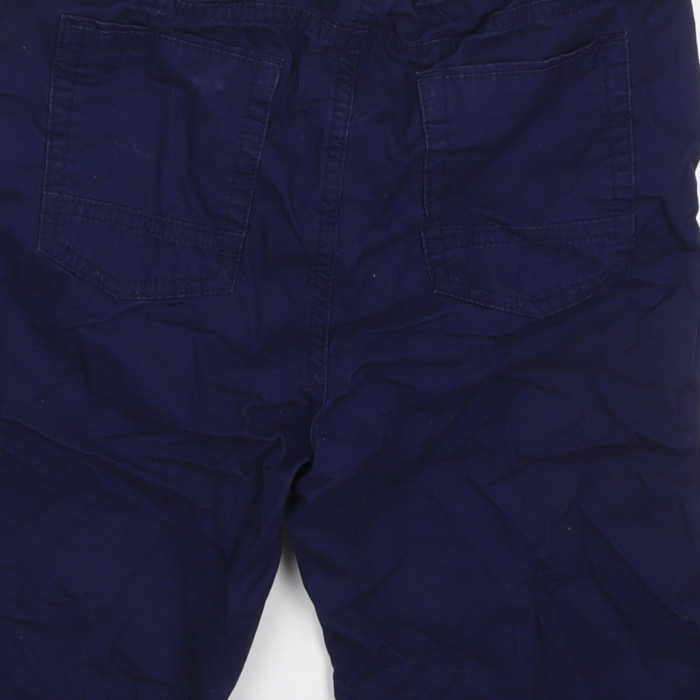 TU Boys Blue  Cotton Bermuda Shorts Size 13 Years  Regular Drawstring