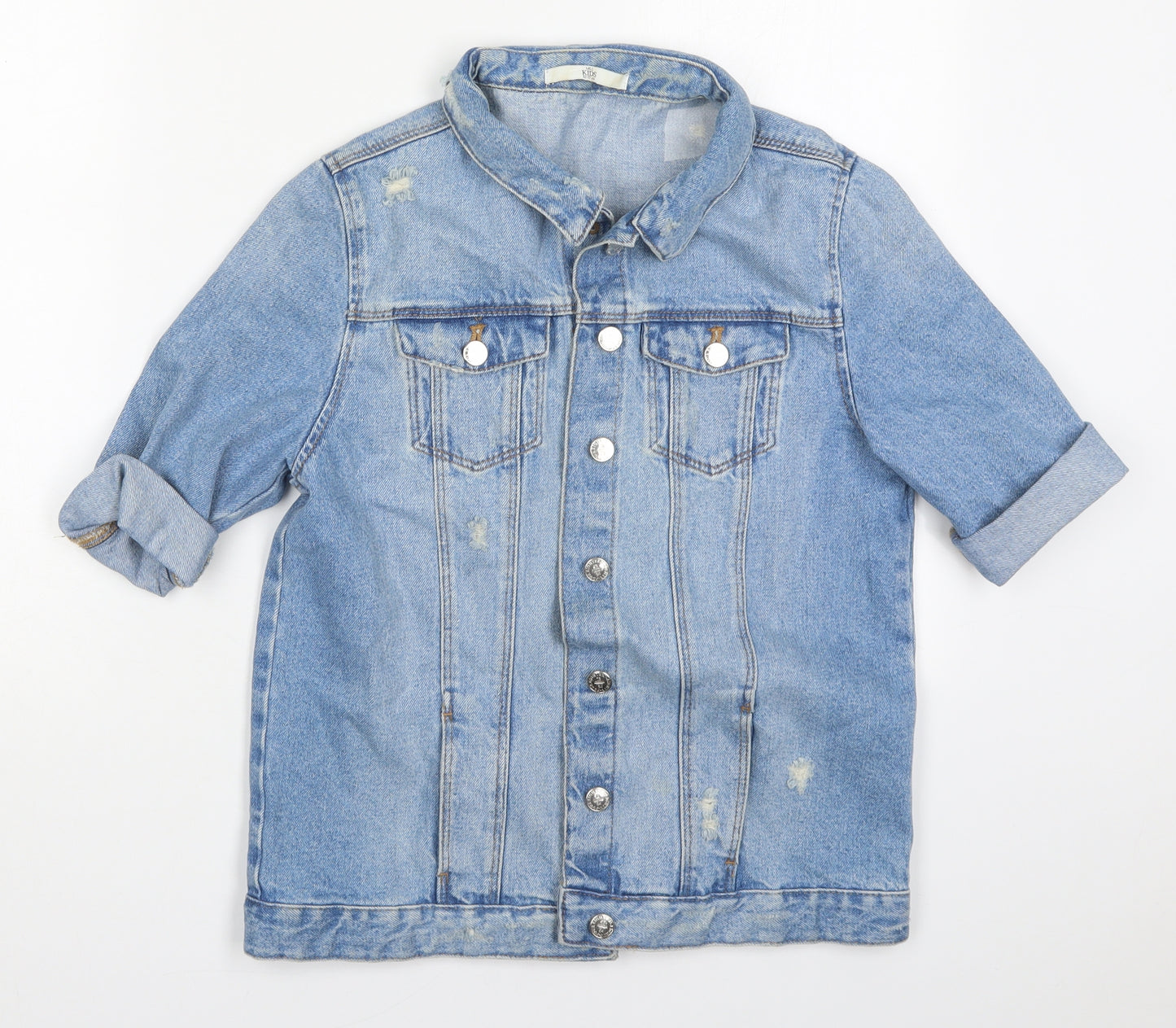 Marks and Spencer Girls Blue   Jacket  Size 12-13 Years  Button