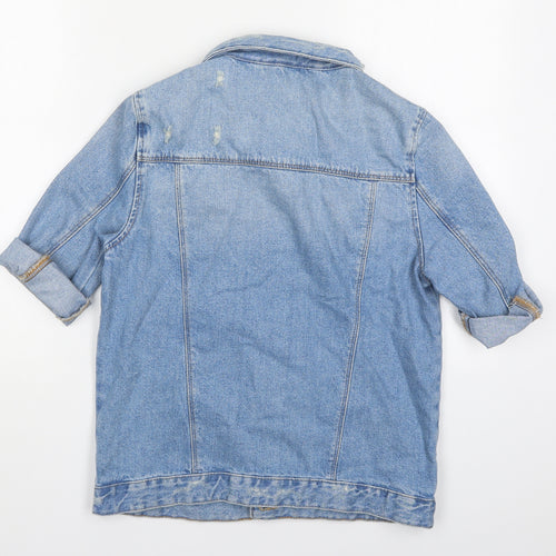 Marks and Spencer Girls Blue   Jacket  Size 12-13 Years  Button