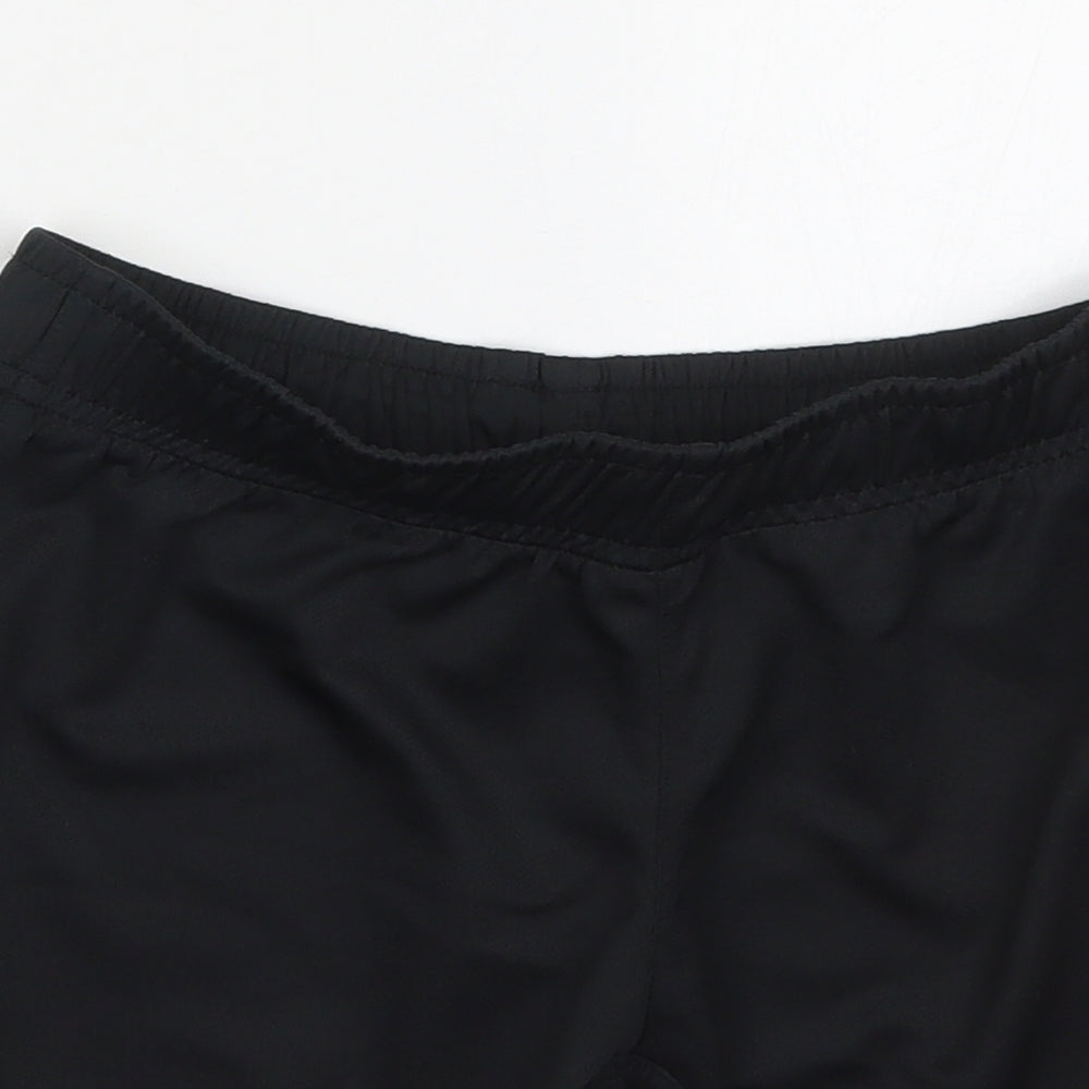 Umbro Boys Black  Polyester Sweat Shorts Size 12 Years  Regular Drawstring - Glentorian FC