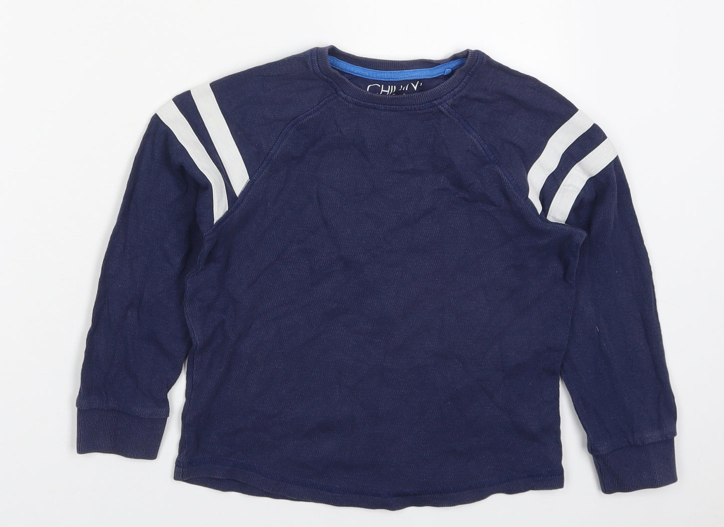 NEXT Boys Blue Striped Cotton Pullover Sweatshirt Size 7 Years  Pullover