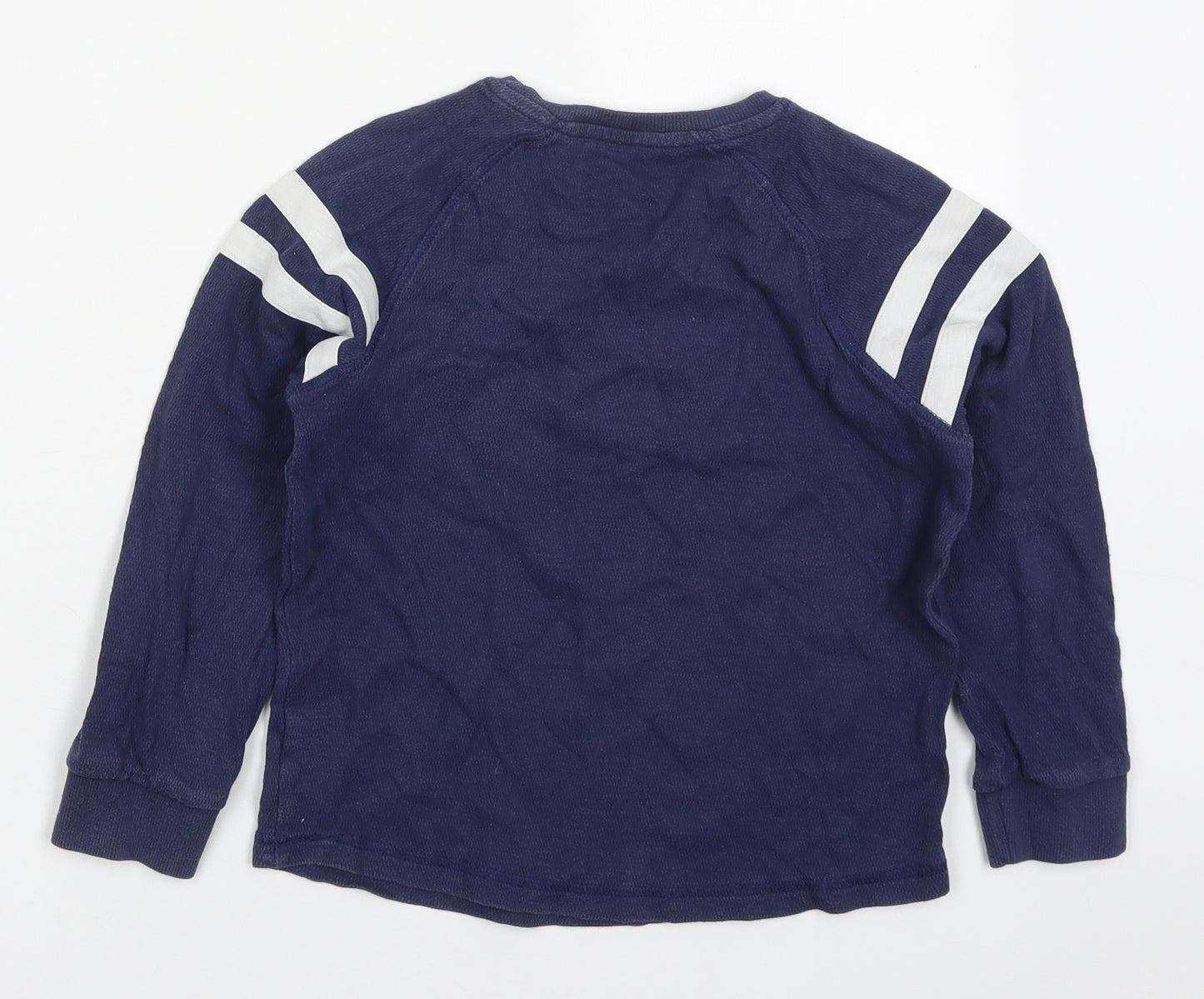 NEXT Boys Blue Striped Cotton Pullover Sweatshirt Size 7 Years  Pullover