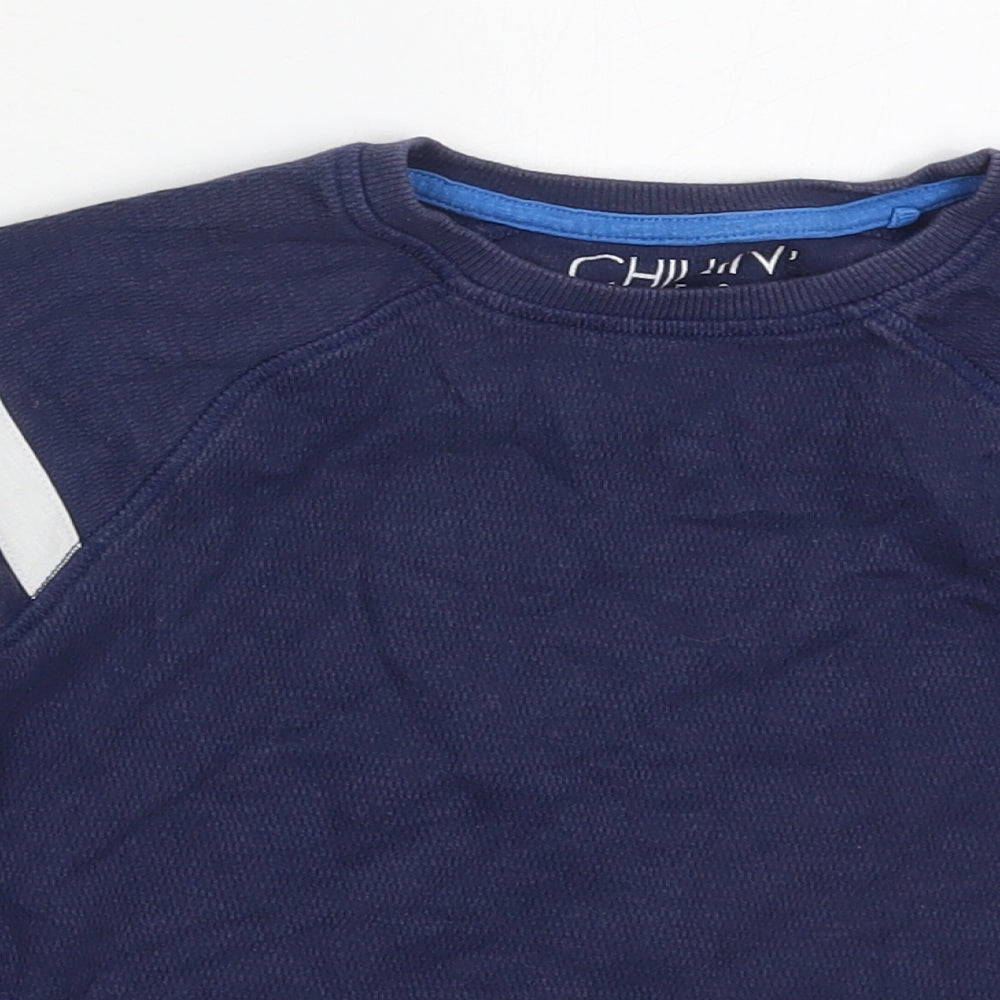 NEXT Boys Blue Striped Cotton Pullover Sweatshirt Size 7 Years  Pullover