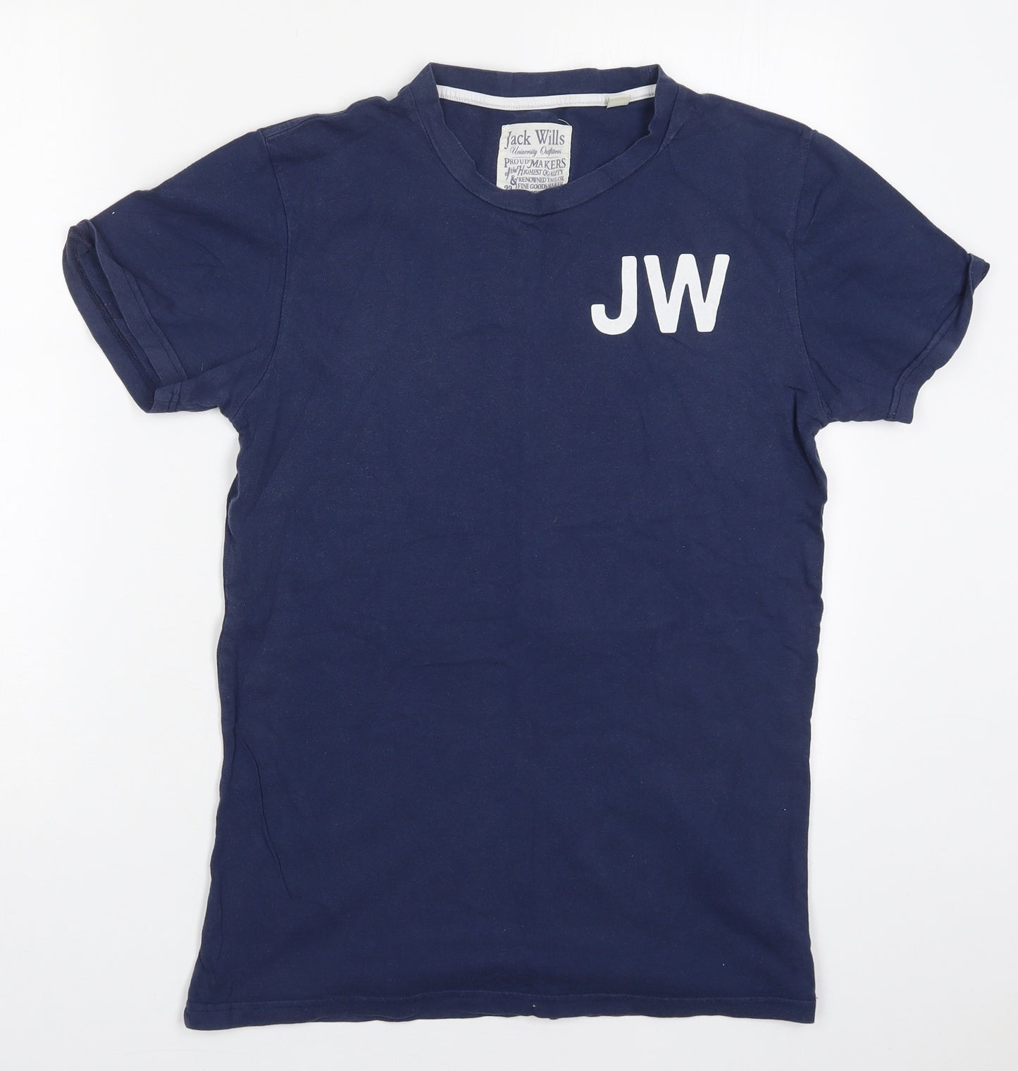 Jack Wills Mens Blue  Cotton Basic T-Shirt Size M Crew Neck Pullover - 4