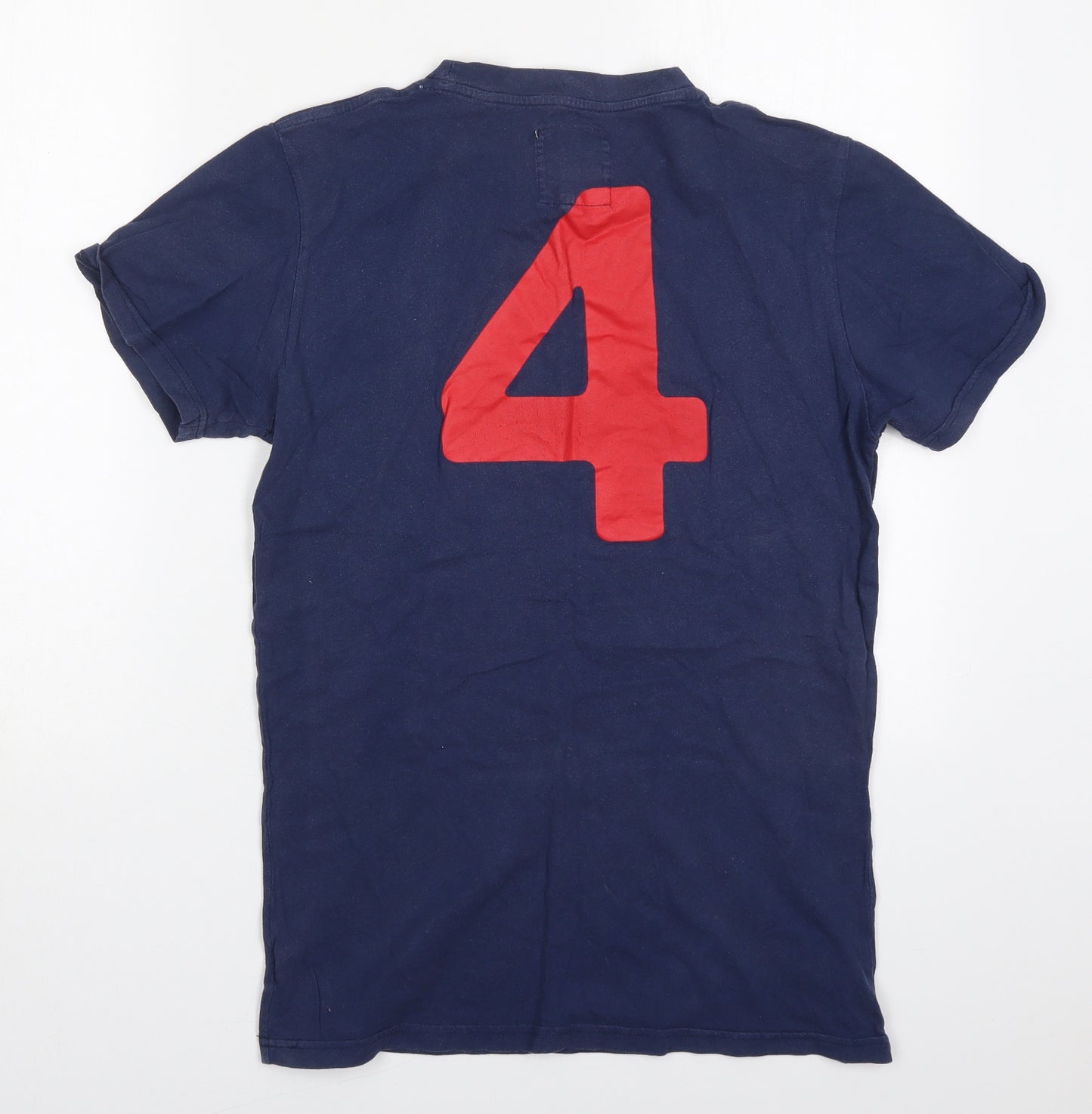 Jack Wills Mens Blue  Cotton Basic T-Shirt Size M Crew Neck Pullover - 4