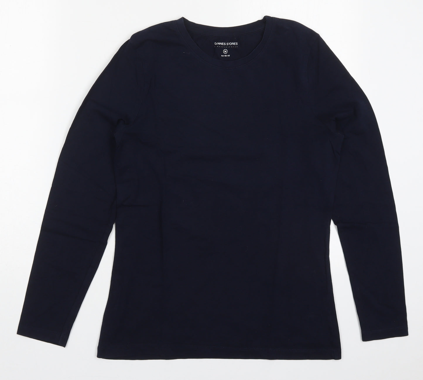 Dunnes Womens Blue  Cotton Basic T-Shirt Size M Round Neck