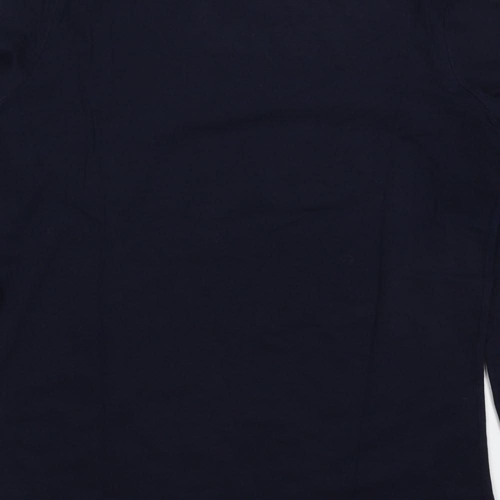 Dunnes Womens Blue  Cotton Basic T-Shirt Size M Round Neck