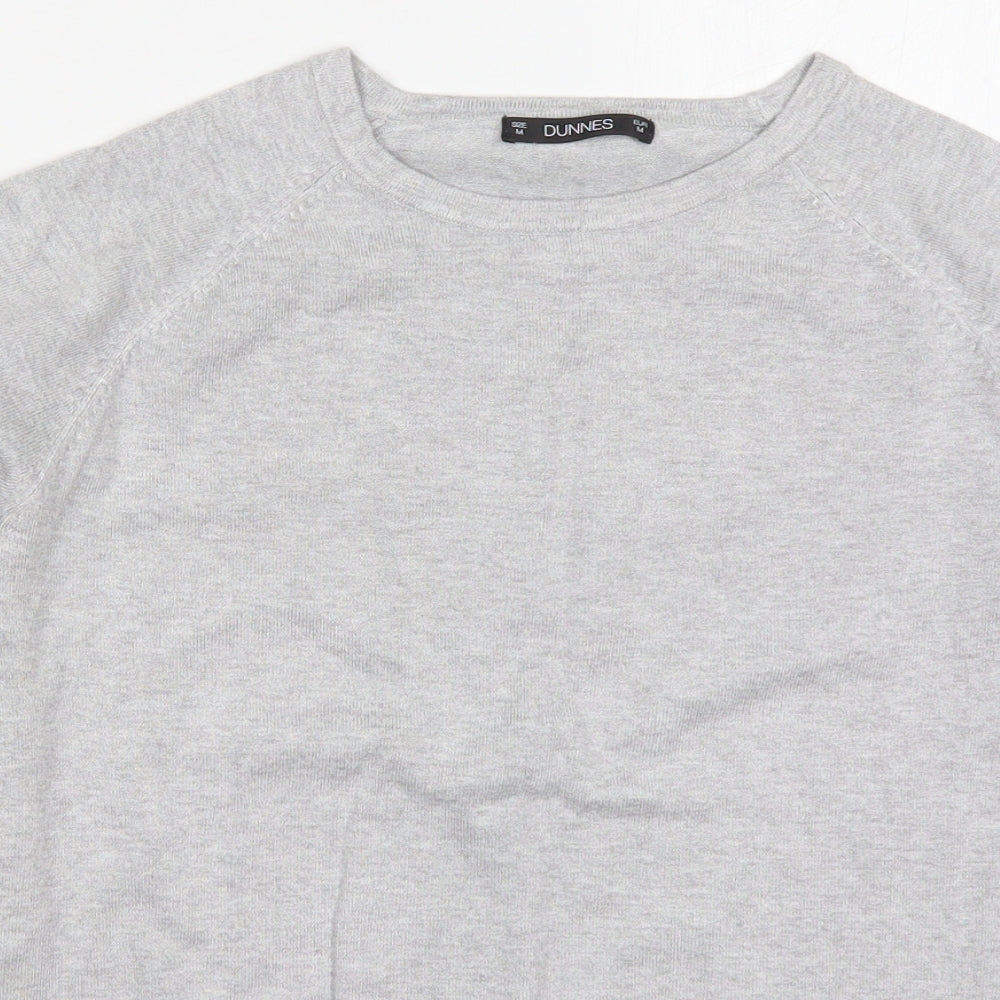 Dunnes Womens Grey Round Neck  Viscose Pullover Jumper Size M