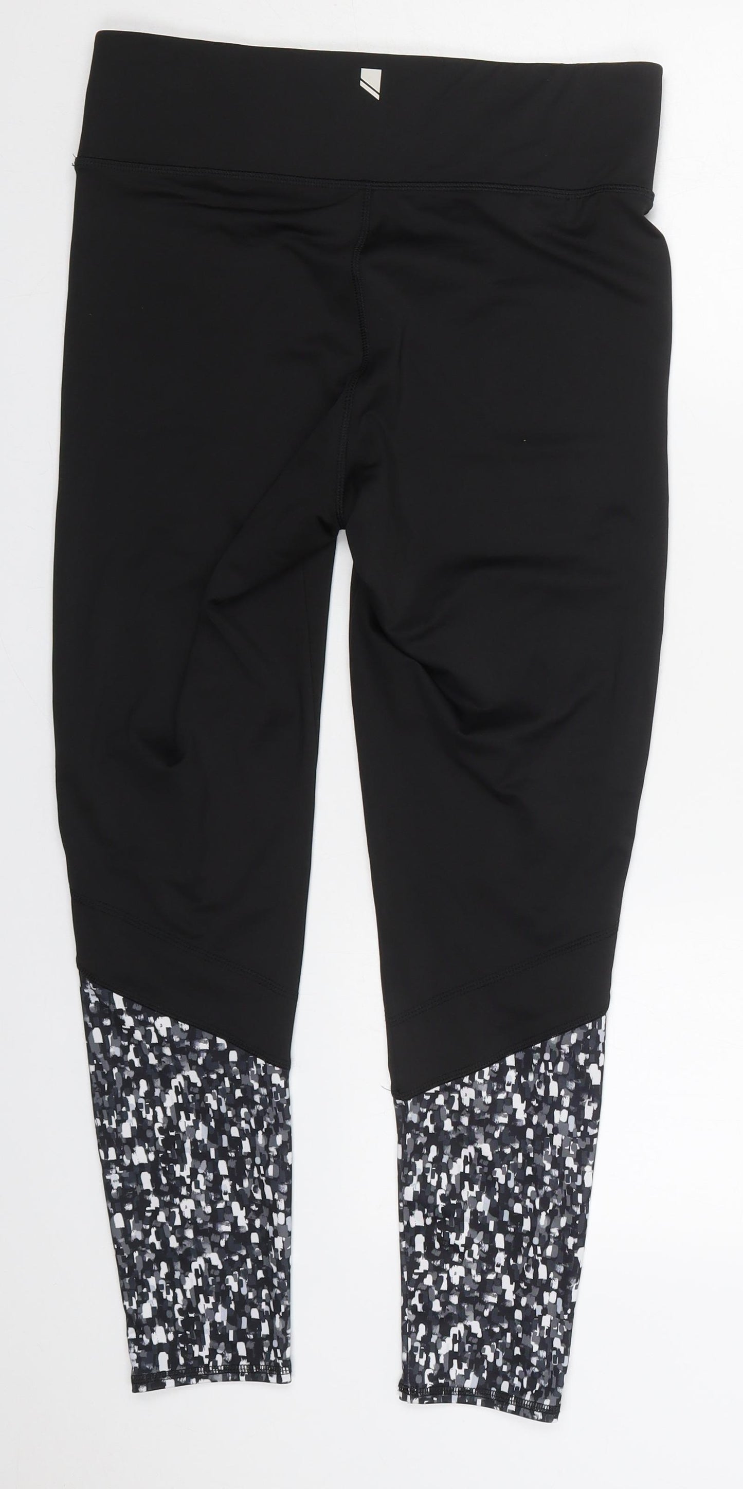 George Womens Black Geometric Polyester Capri Leggings Size M L24 in Regular