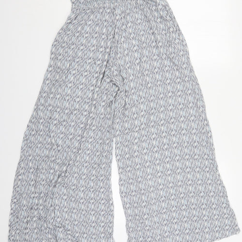 Lilyful Womens Grey Geometric Viscose Trousers  Size 28 in L26 in Regular
