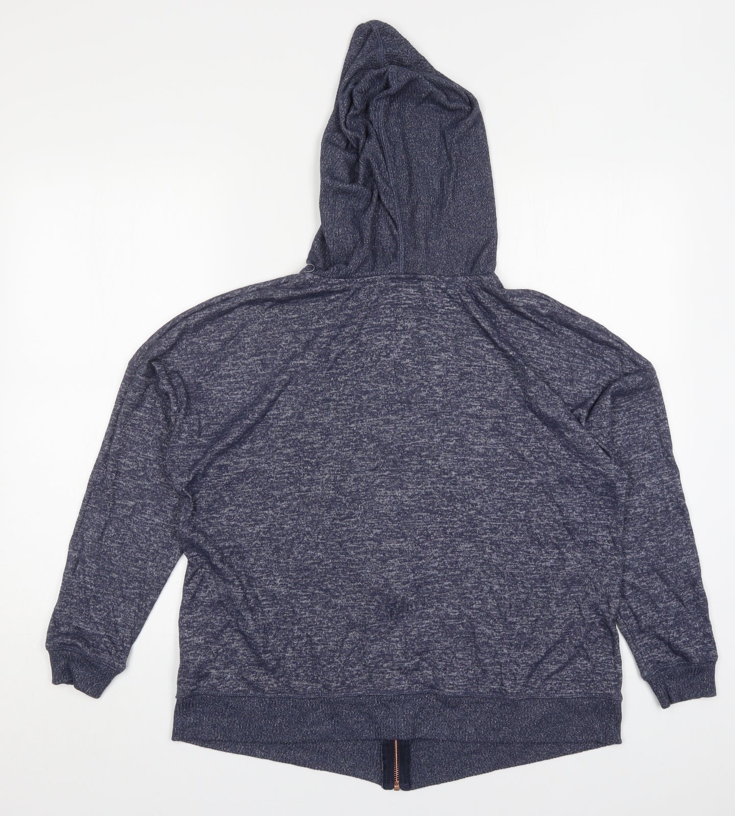 Papaya Womens Blue  Polyester Full Zip Hoodie Size L  Zip