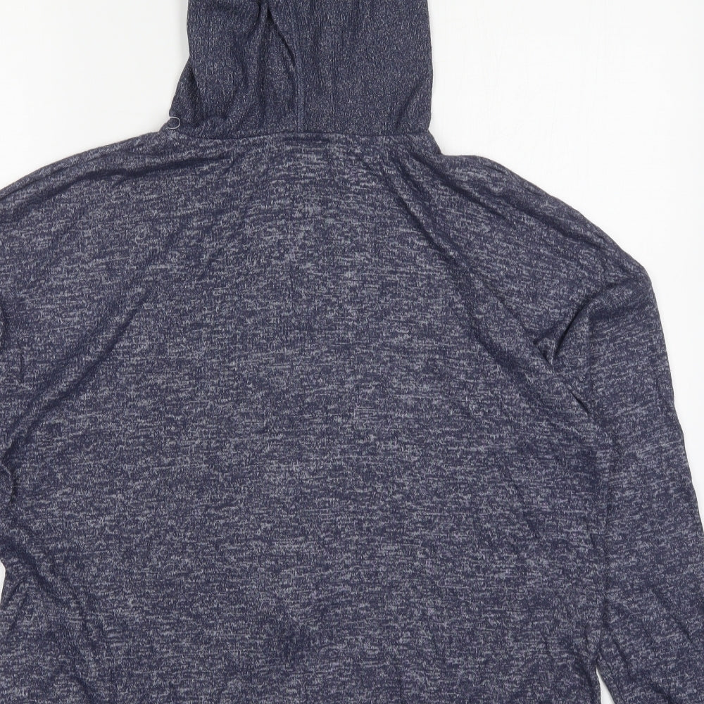 Papaya Womens Blue  Polyester Full Zip Hoodie Size L  Zip