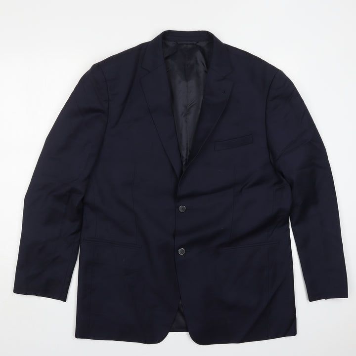 MC Kho Mens Blue  Polyester Jacket Suit Jacket Size 44
