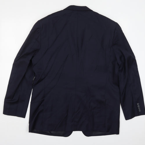MC Kho Mens Blue  Polyester Jacket Suit Jacket Size 44