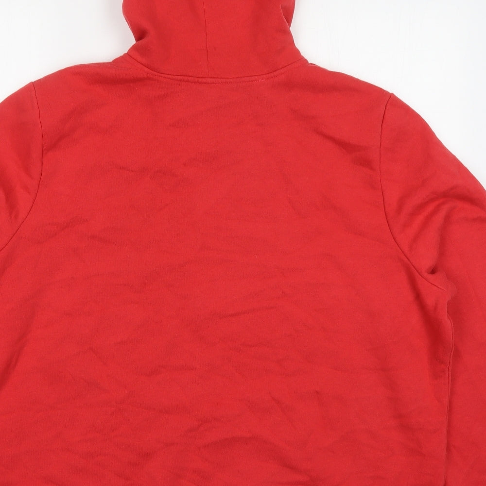 Yours Womens Red  Cotton Full Zip Hoodie Size 26  Zip