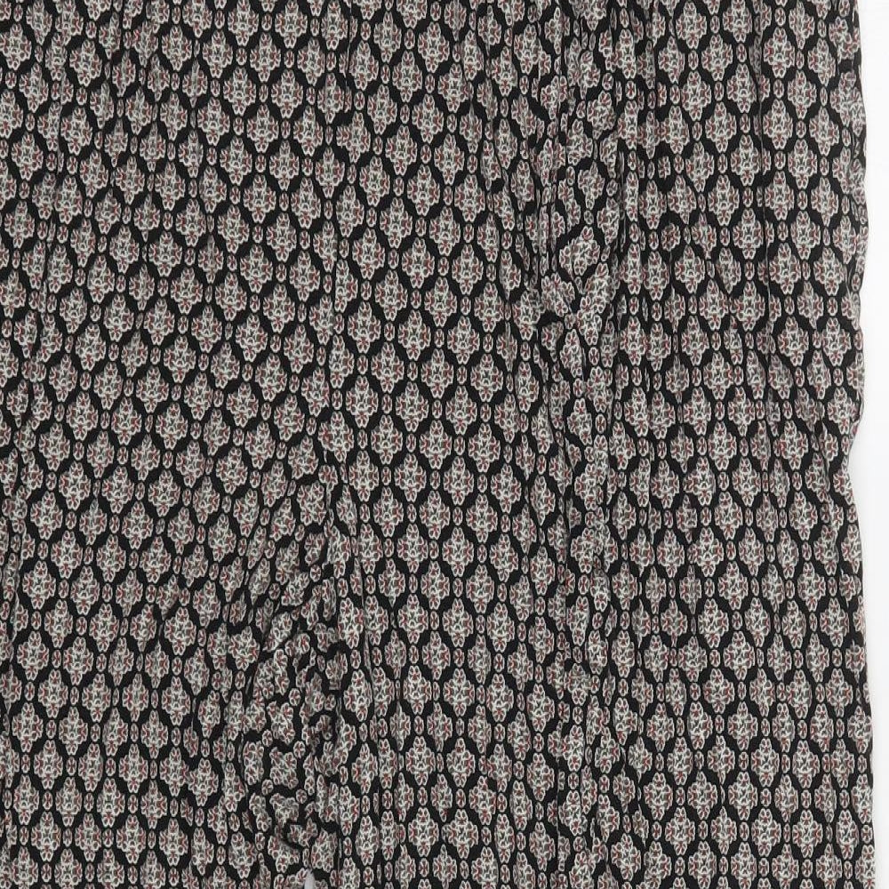 Papaya Womens Grey Geometric Viscose Trousers  Size 20 L27 in Regular