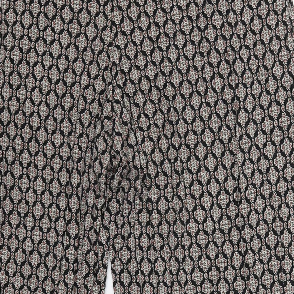 Papaya Womens Grey Geometric Viscose Trousers  Size 20 L27 in Regular