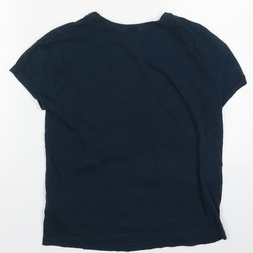 Marks and Spencer Womens Blue  Cotton Top Pyjama Top Size XS   - Star Gazer