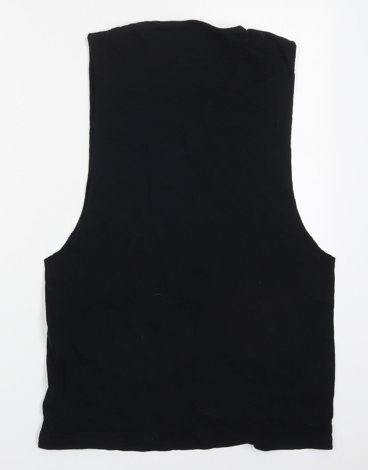 Preworn Mens Black  Viscose  T-Shirt One Size Crew Neck  - RVCA