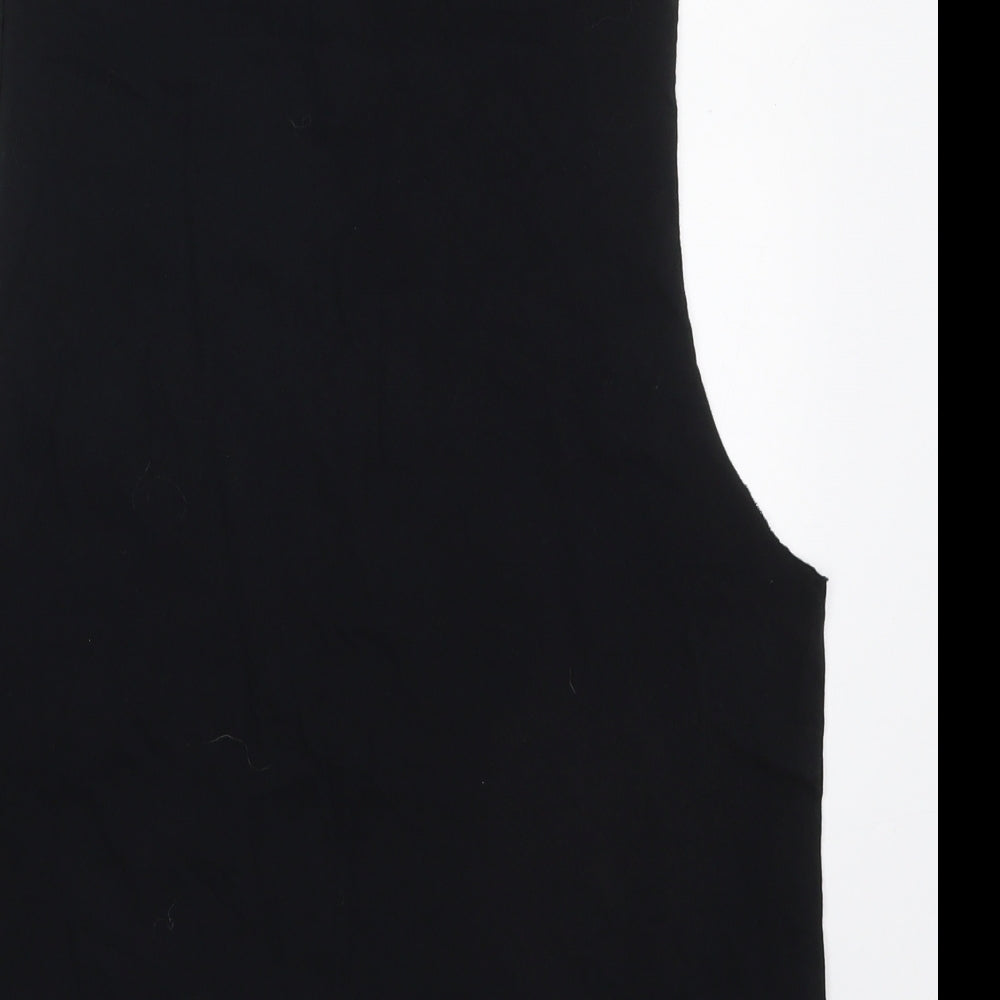 Preworn Mens Black  Viscose  T-Shirt One Size Crew Neck  - RVCA