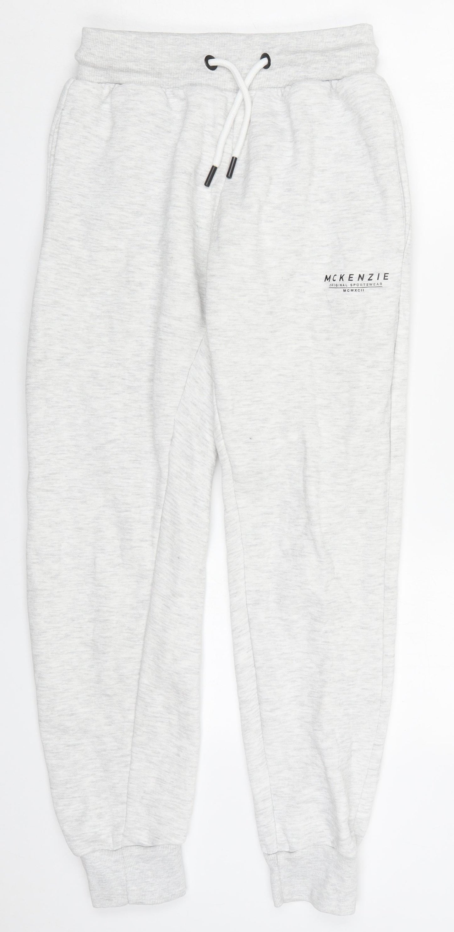 McKenzie Womens Grey  Cotton Sweatpants Trousers Size M L29 in Regular Drawstring