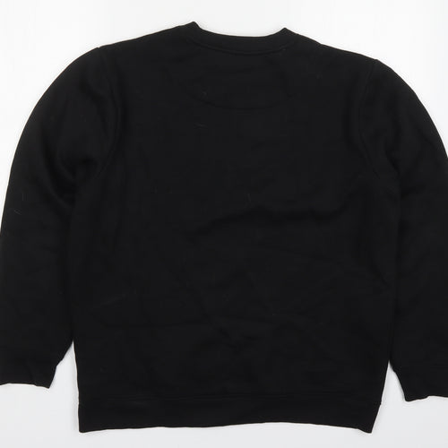 Boohoo MAN Mens Black  Cotton Pullover Sweatshirt Size M