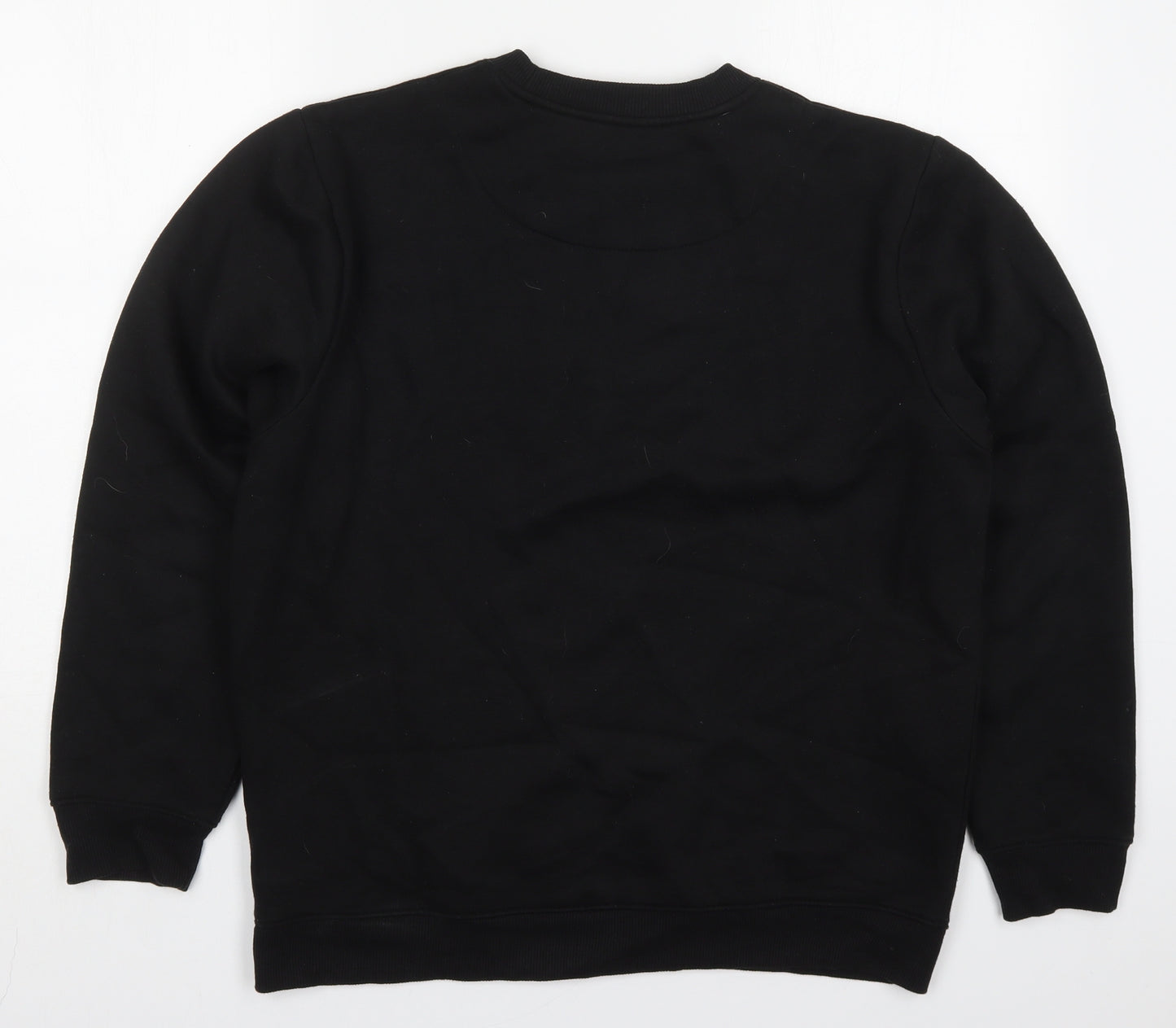 Boohoo MAN Mens Black  Cotton Pullover Sweatshirt Size M
