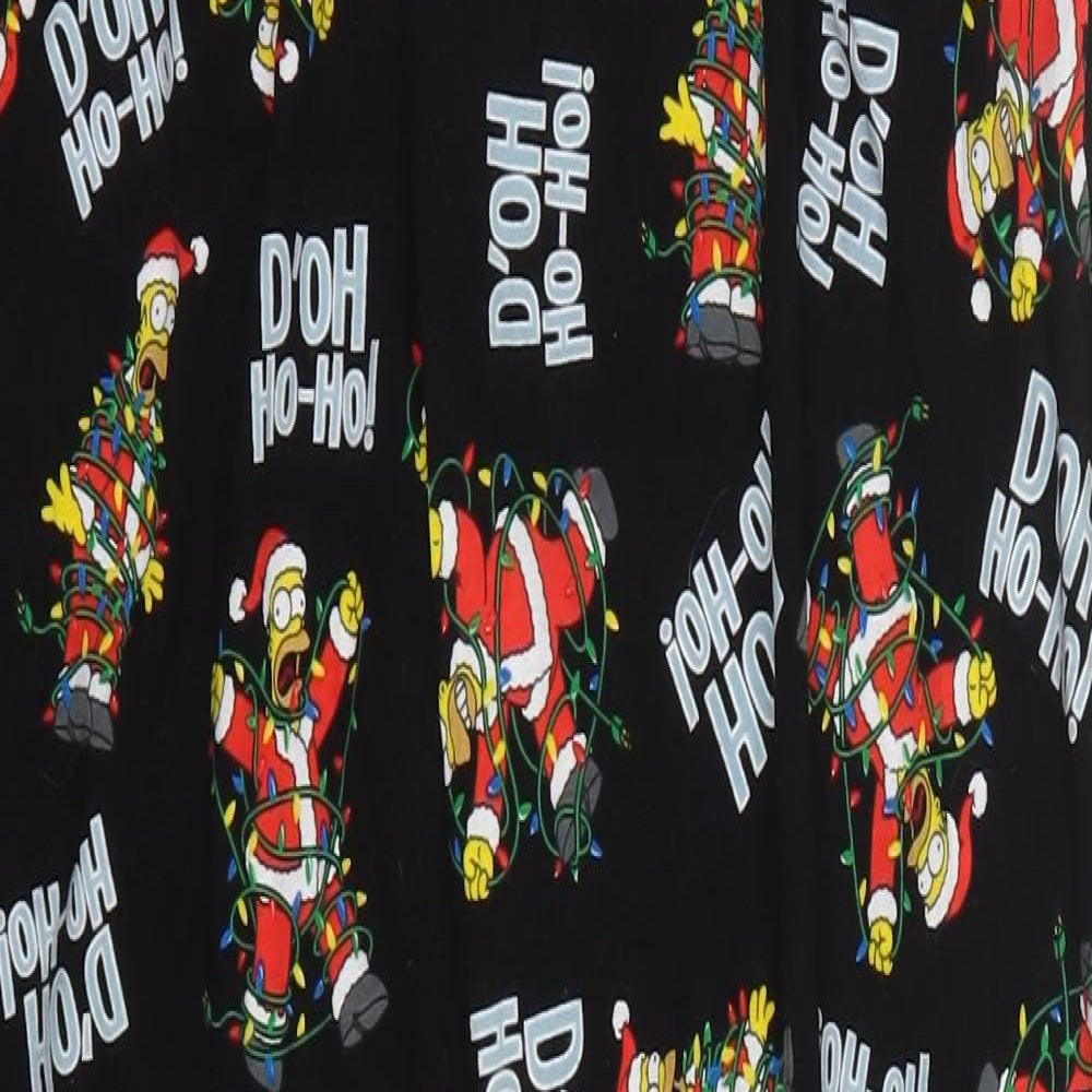 George Mens Multicoloured  Cotton Trousers  Size M L31 in Regular Drawstring - D'oh Ho-Ho The Simpsons Christmas