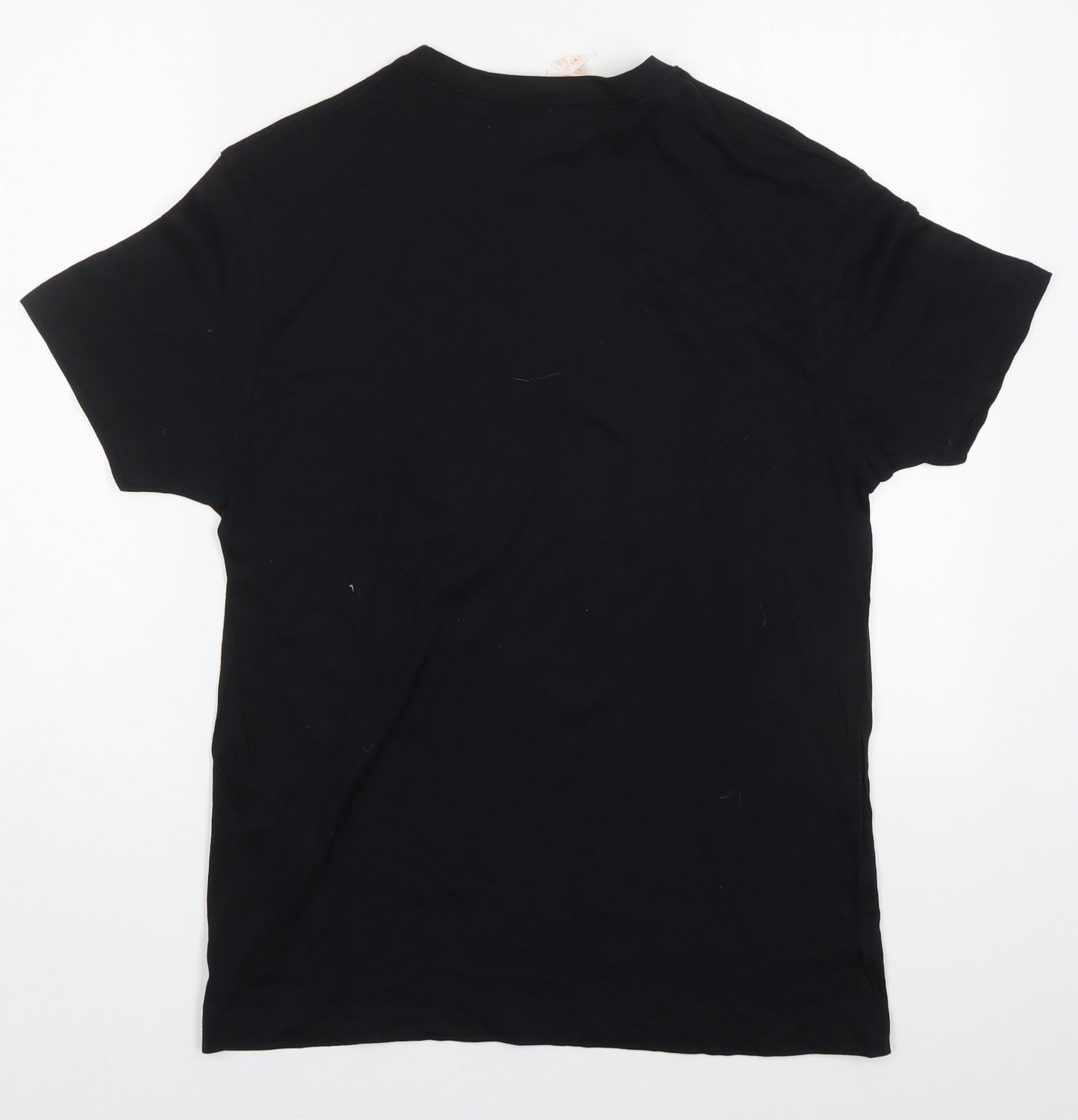 JHK Mens Black  Cotton  T-Shirt Size M Crew Neck  - Barcelona