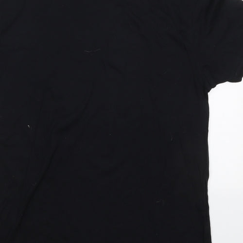 JHK Mens Black  Cotton  T-Shirt Size M Crew Neck  - Barcelona