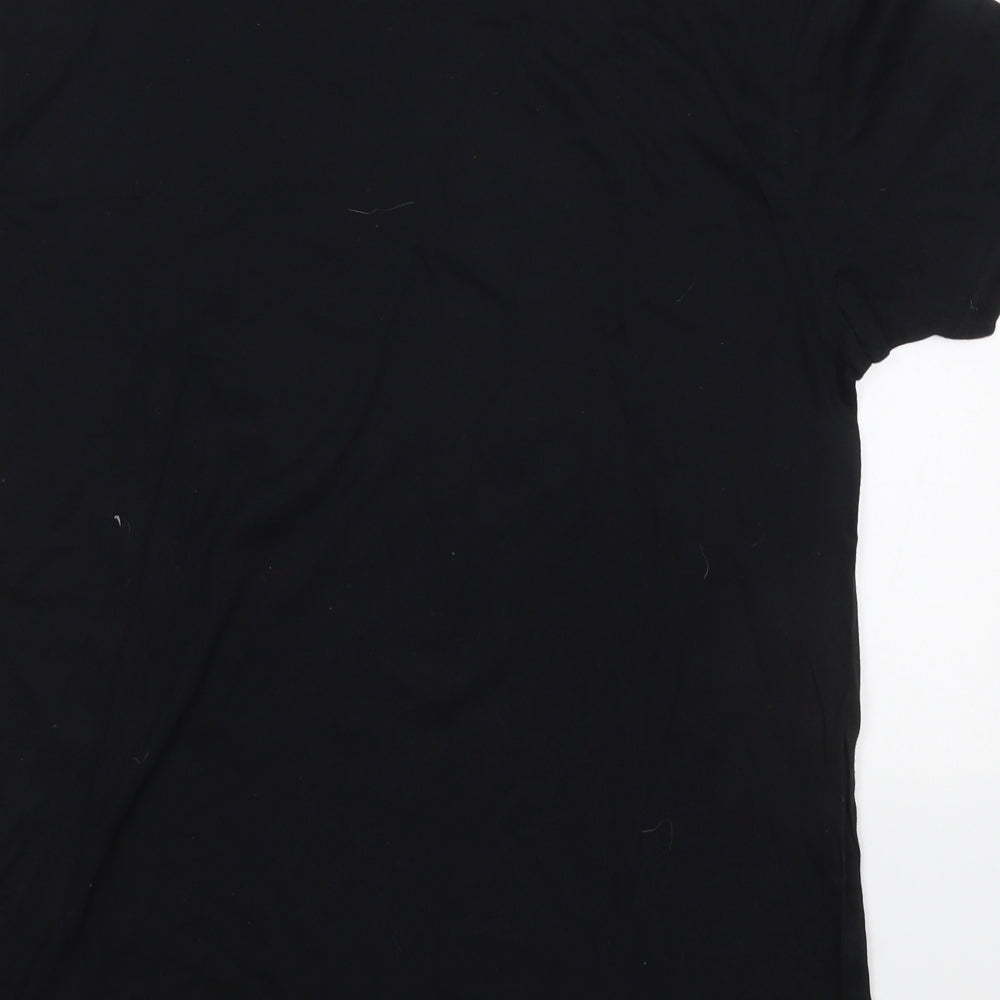 JHK Mens Black  Cotton  T-Shirt Size M Crew Neck  - Barcelona
