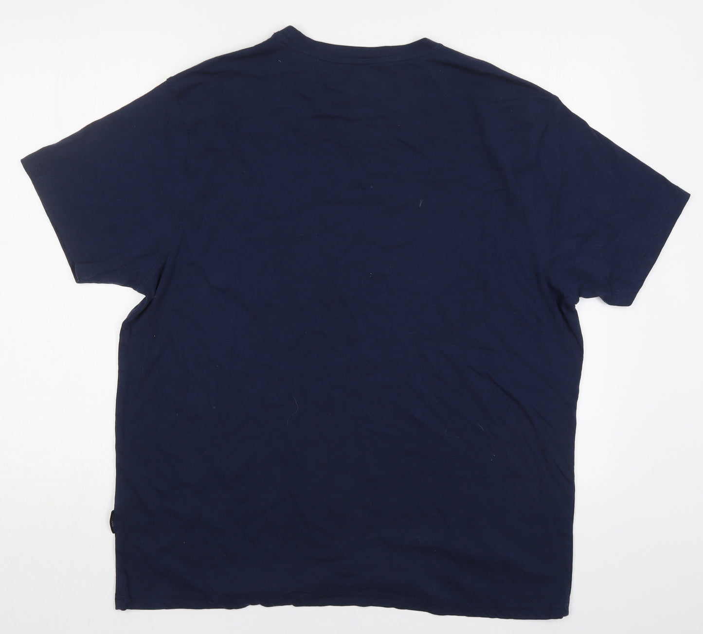 Trespass Mens Blue  Cotton  T-Shirt Size 2XL Crew Neck  - Music Festival