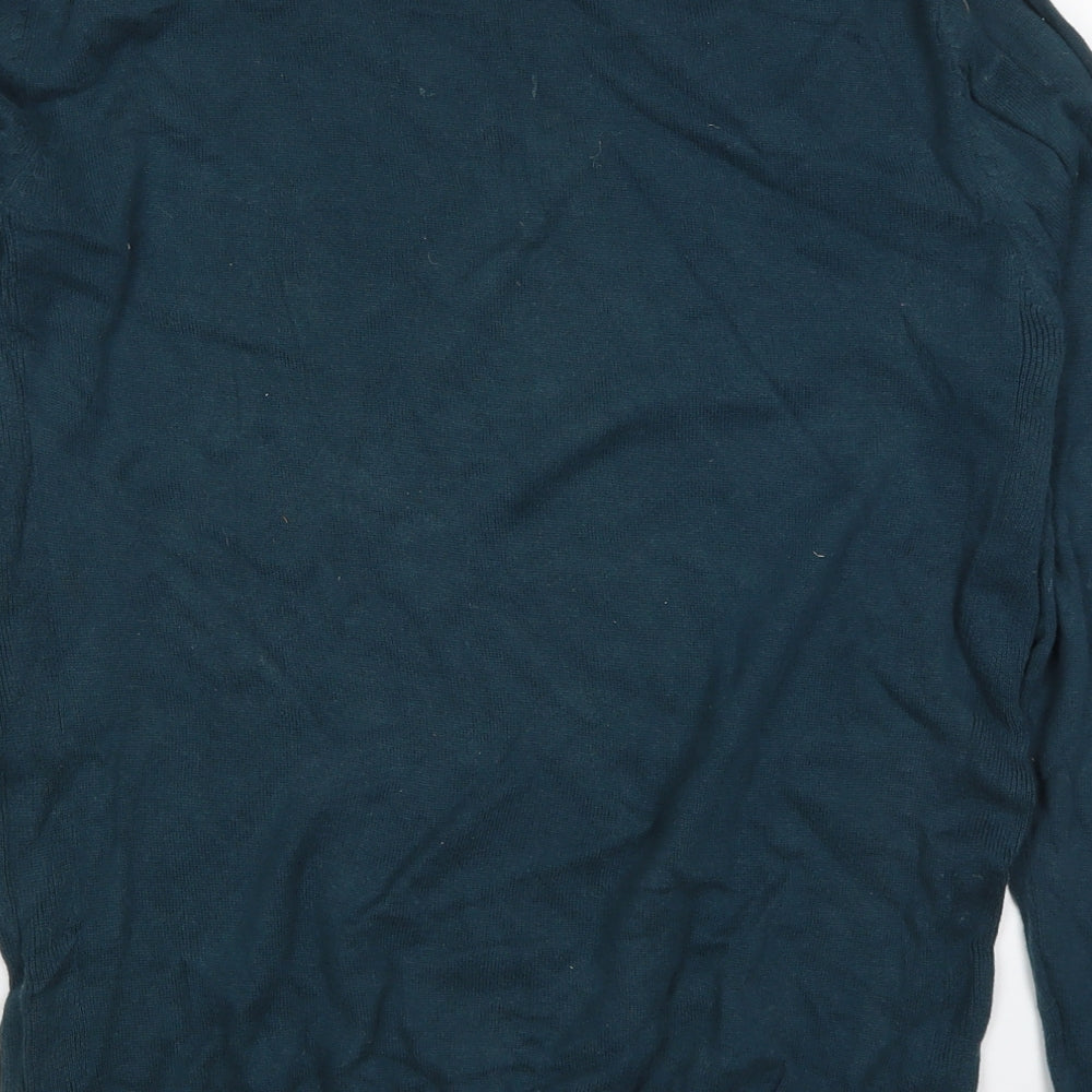 Twisted Soul Mens Blue Round Neck  Cotton Pullover Jumper Size M