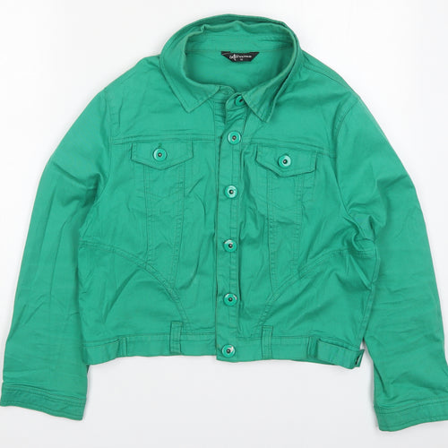 Internacionale Womens Green   Jacket  Size 16  Button