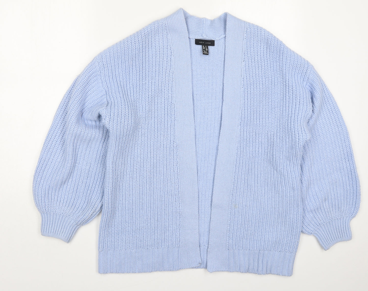 New Look Womens Blue Boat Neck  Acrylic Cardigan Jumper Size M