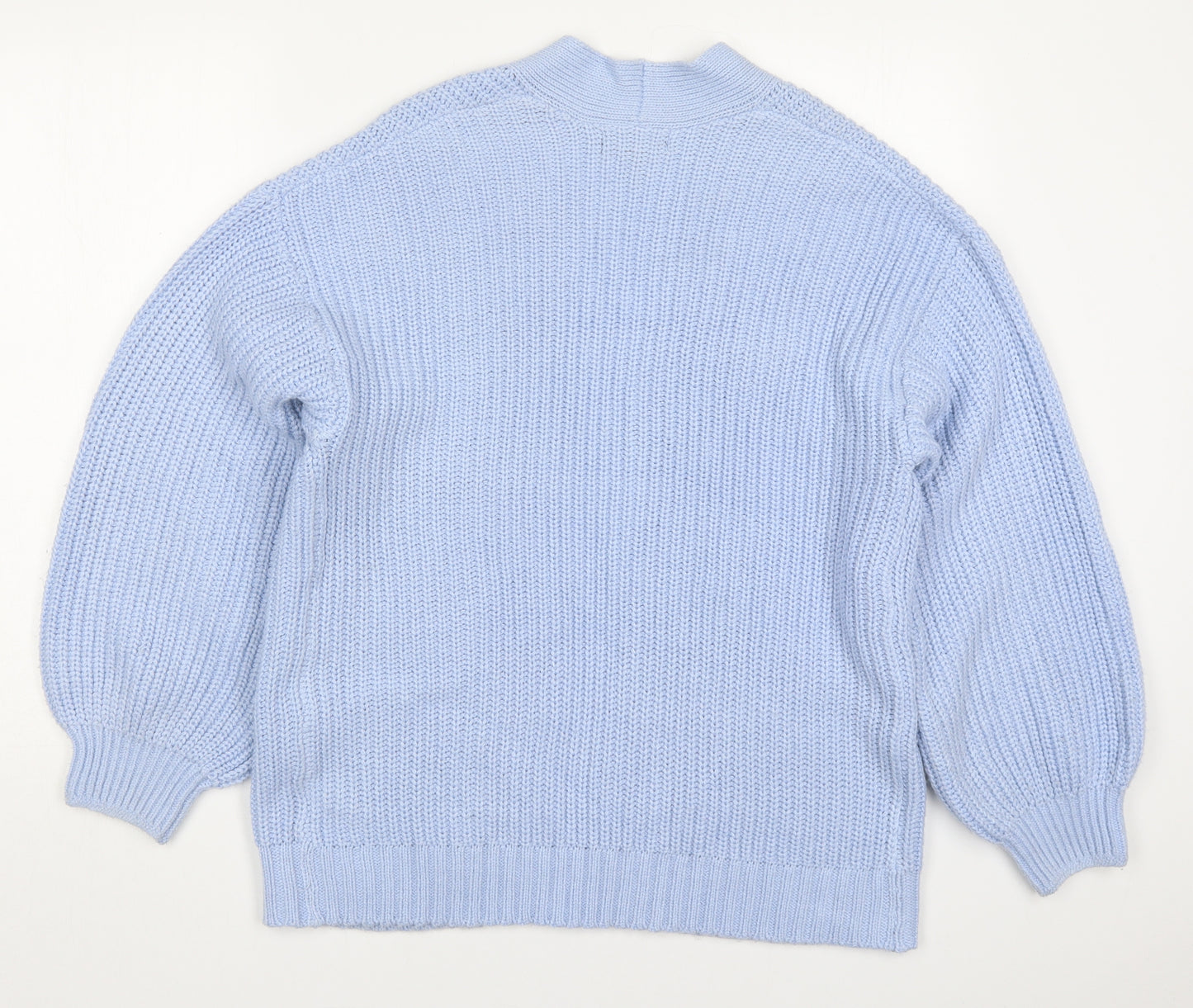 New Look Womens Blue Boat Neck  Acrylic Cardigan Jumper Size M